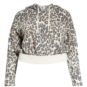 NORDSTROM BP. Leopard Crop Hoodie
